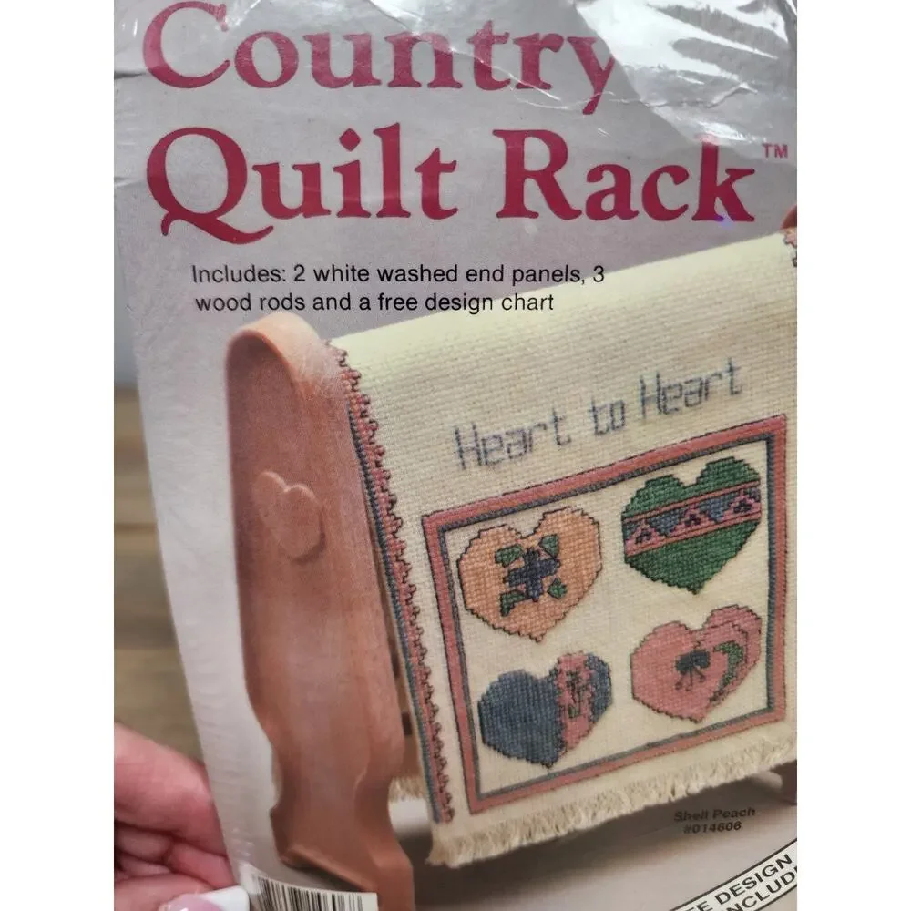 Cross Stitch Kit What's New Brand 014606 Shell Peach Mini Country Quilt Rack
